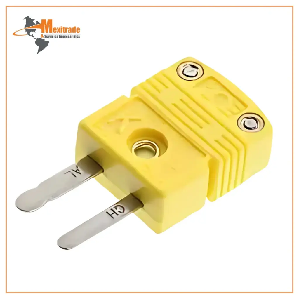 Conector de Termocople, c/Ventana, Serie SMPW, Amarillo, Miniatura, Tipo K, Plug