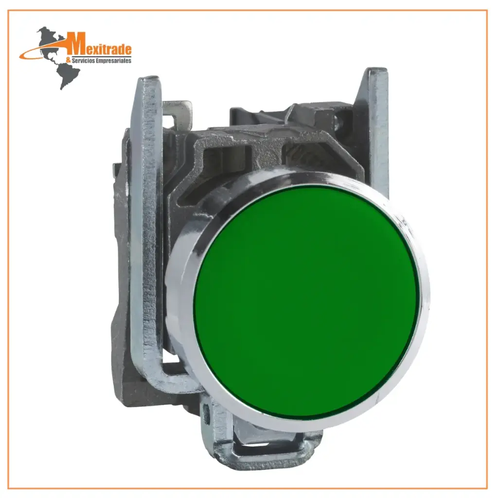 XB4BA3 Pulsador verde Ø 22 - retorno resortenivelado - 1 NA