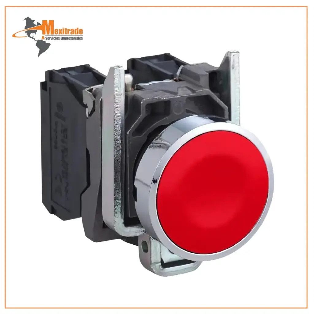 Pulsador rasante XB4BA42 SCHNEIDER Contactos NC rojo