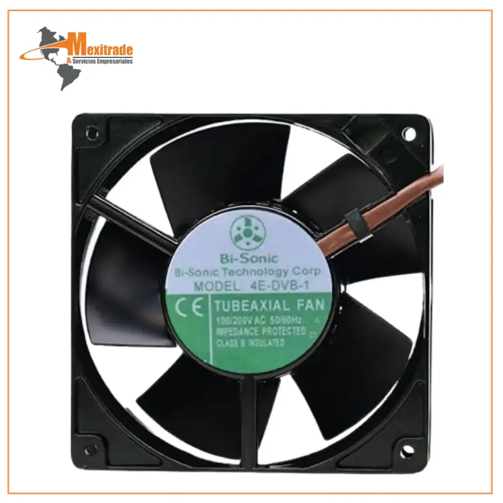 Ventilador 4E-DVB-1 100/200VAC 22/21W de doble voltaje, todo metal resistente a altas temperaturas