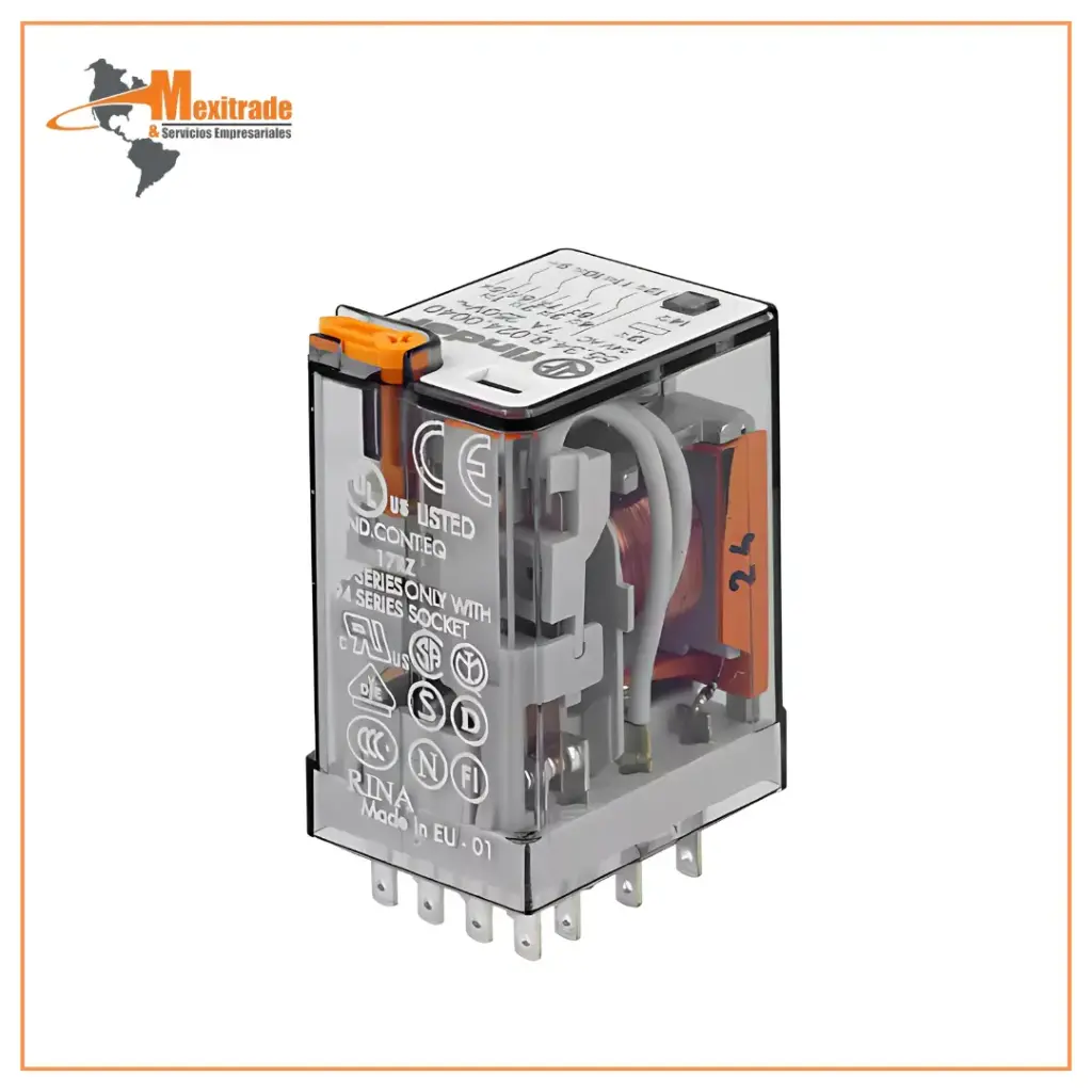 Relevador Industrial 4CC7A Bobina 24VAC 