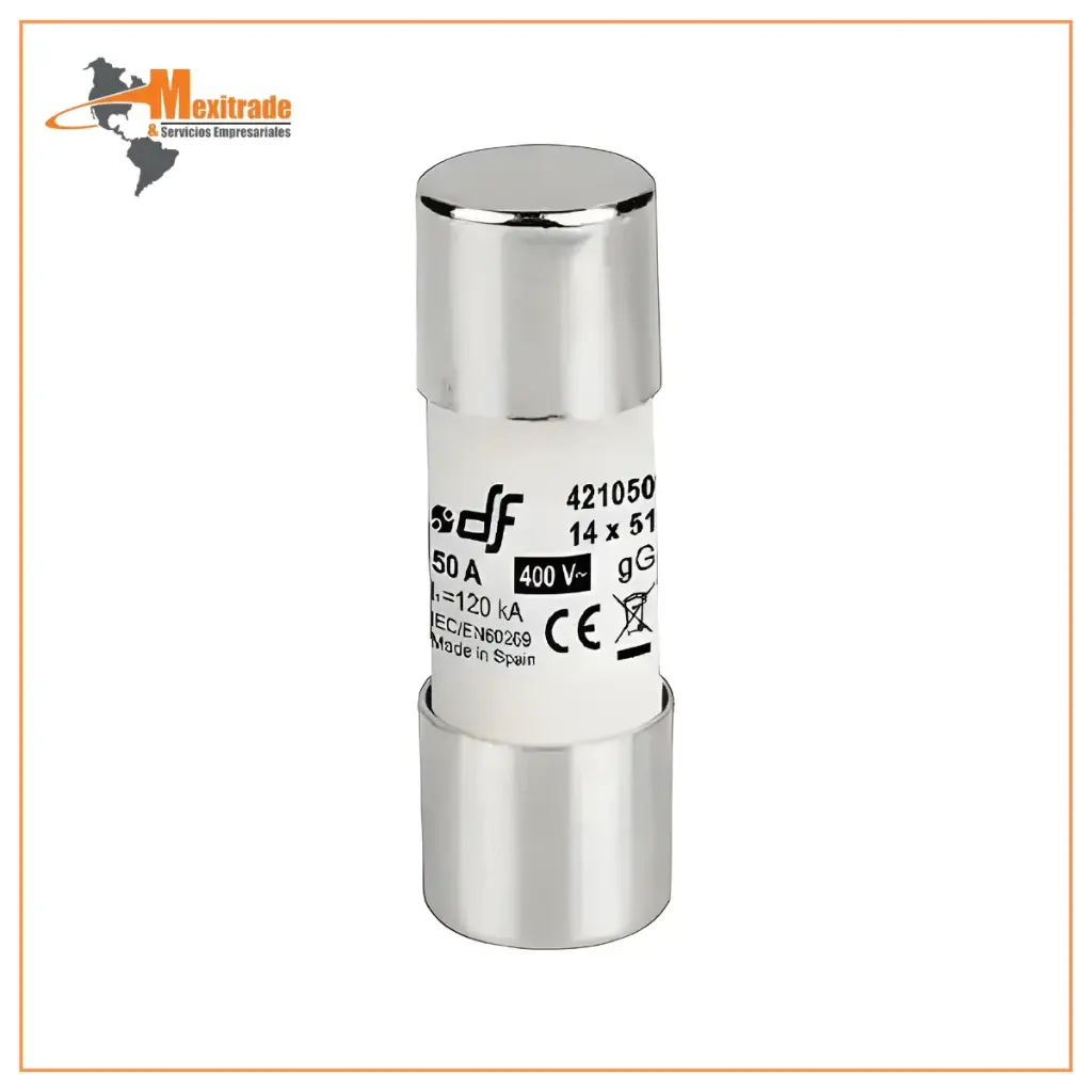 FUSIBLE CILINDRO 50A - 400V              FUSIBLE CILINDRICO DE 14 X 151Mm              Clase Gg 400V, MCA MERSEN
