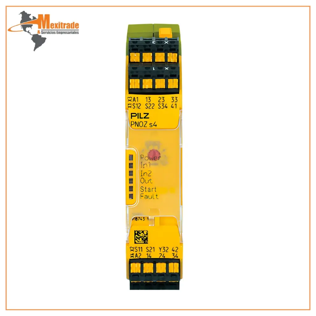 Relé de Seguridad Pilz PNOZ s4 C 24 VDC 3 NA + 1 NC Coated