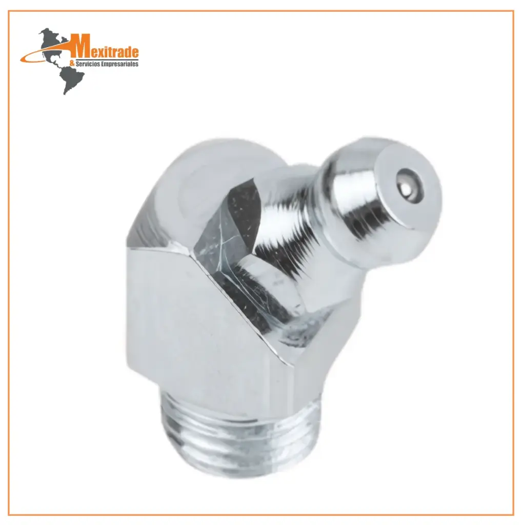 Boquilla de Engrase 45° DIN 71412 – M10x1, Forma D, NORELEM 97940-1410100