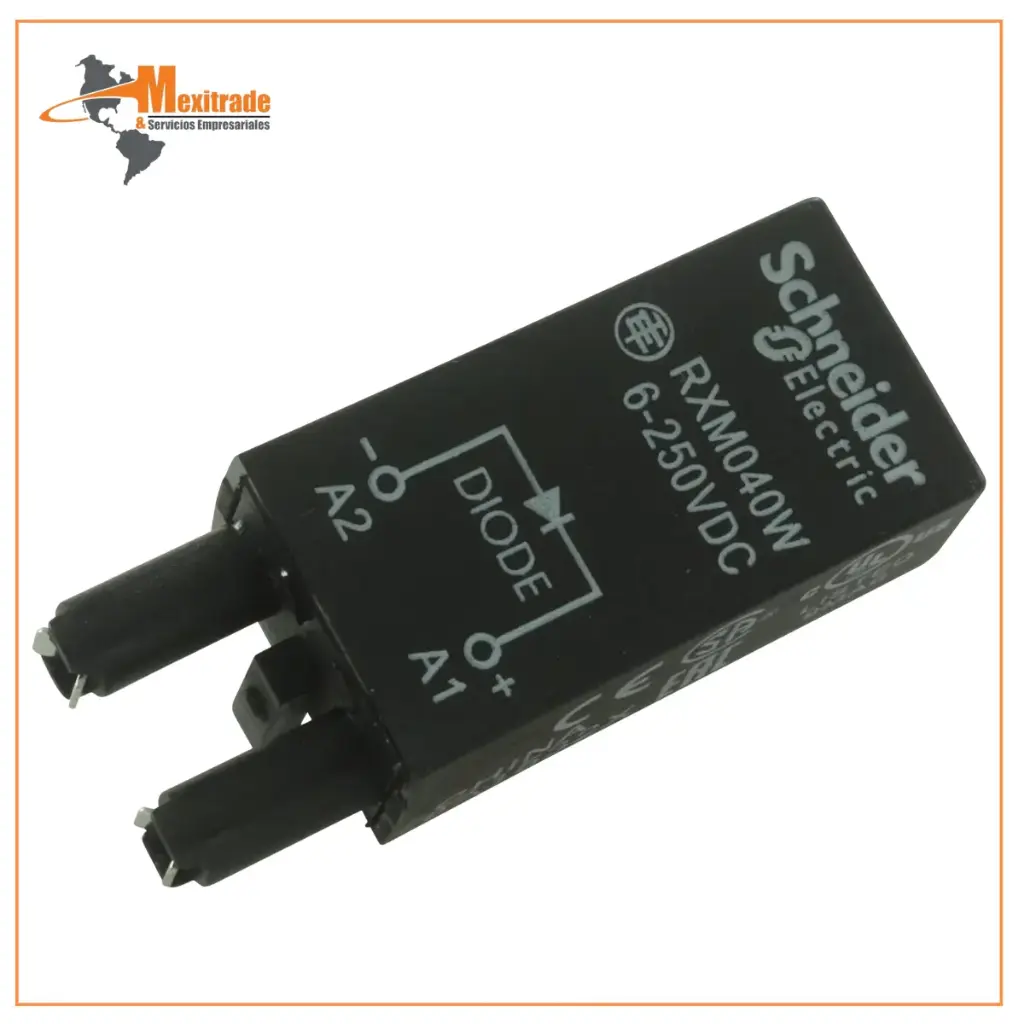 Schneider RXM040W – Módulo de protección con diodo 6/250 VDC
