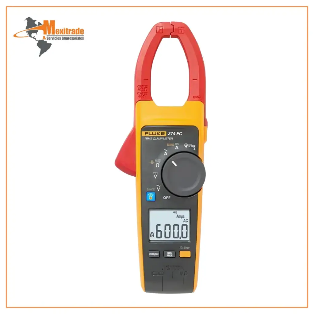 Fluke 374 FC AMPERIMETRO DE GANCHO 600A TRMS AC DC