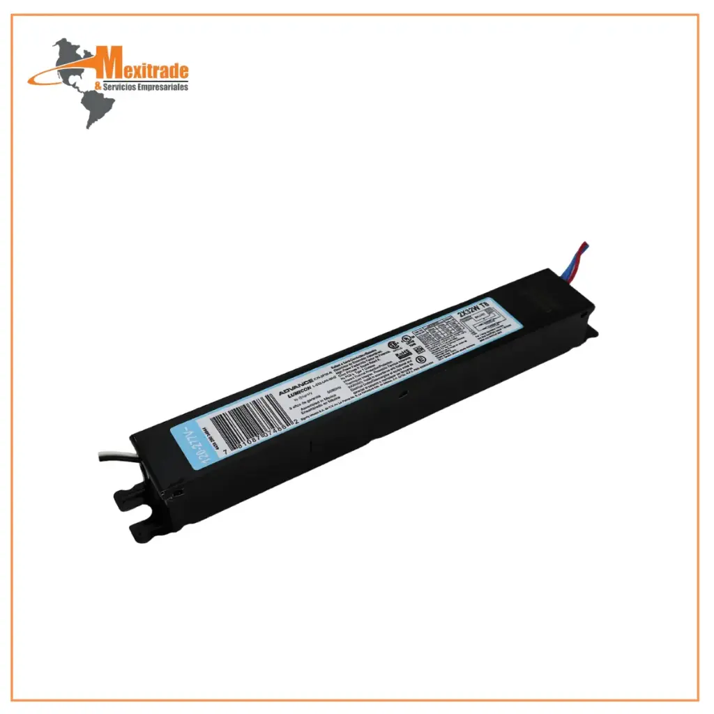 Balastro Electrónico Philips Advance para 2 Lámparas T8 32W, Encendido Instantáneo, 120-277V