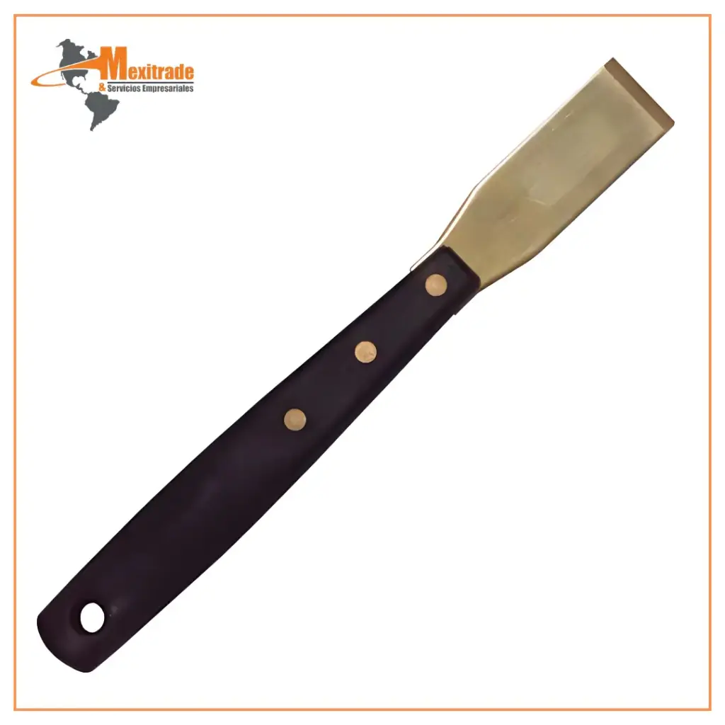 Raspador plano de latón, ancho de hoja de 1-5/16 pulgadas