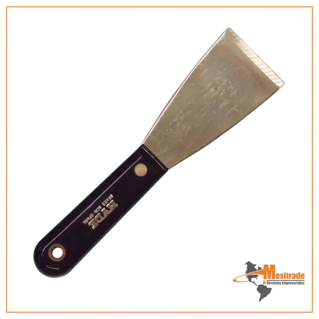 Raspador plano de latón, ancho de hoja de 2 pulgadas