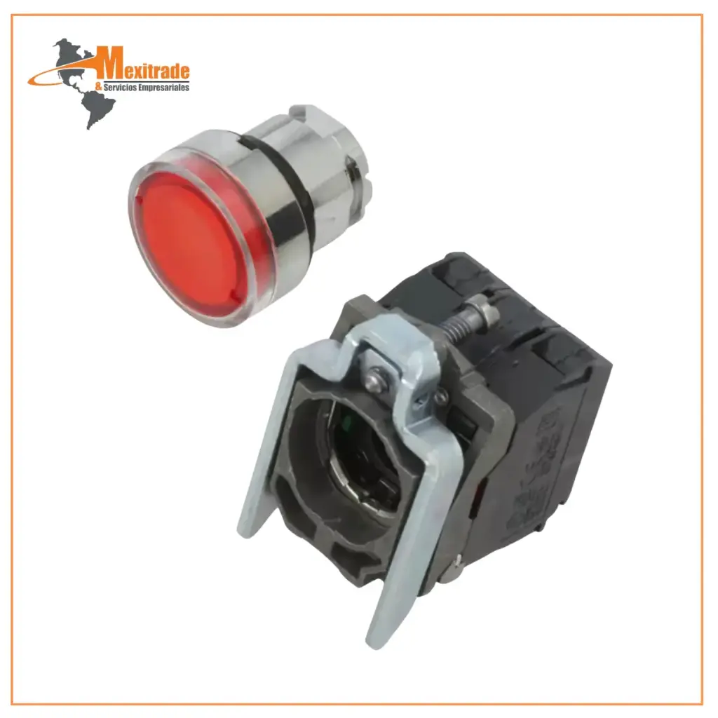 Botón Pulsador Industrial Schneider XB4BW3465  