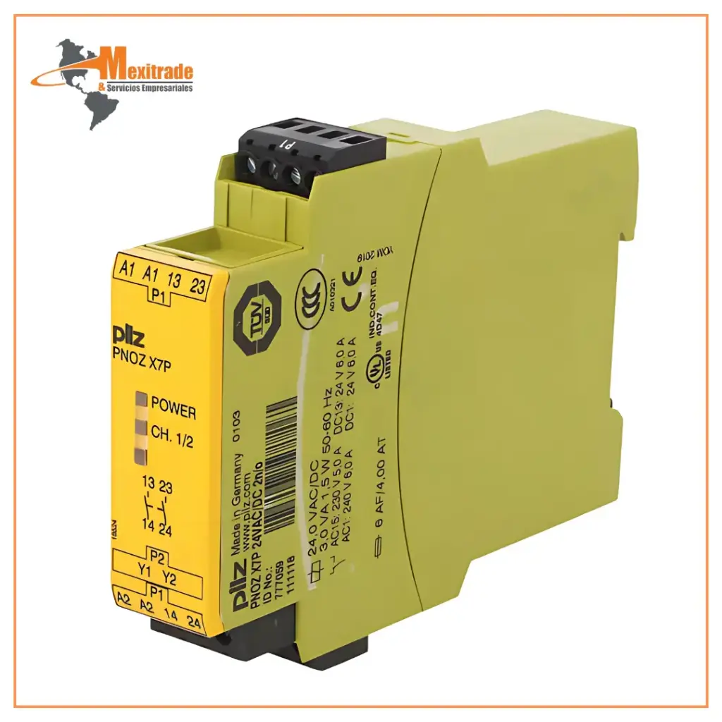 Relé de Seguridad PNOZ X7P – 24 VAC/DC – 2 N/O – PILZ