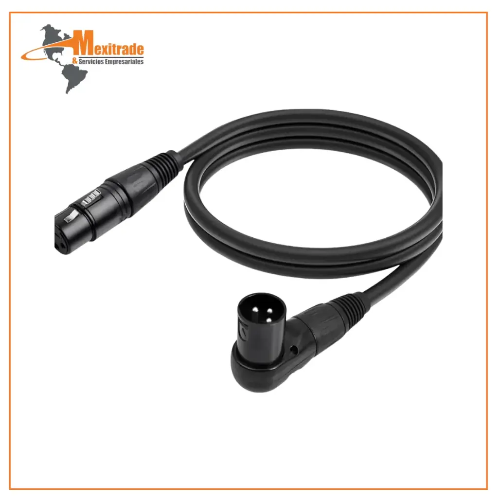 Cable calibre 26 con conector macho recto y hembra a 90 grados