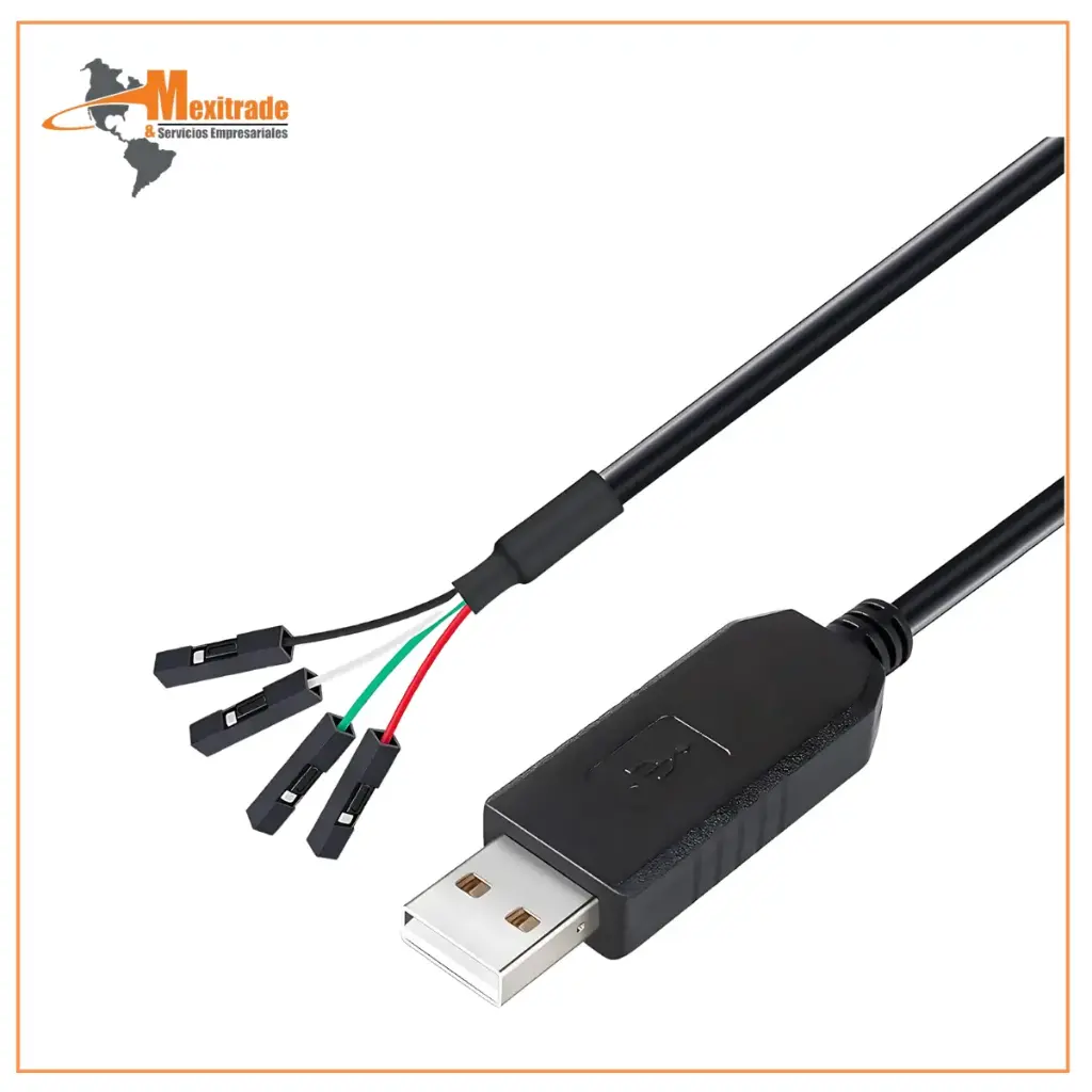 Adaptador de serie USB a TTL 3.3V Cable de depuración TX RX
