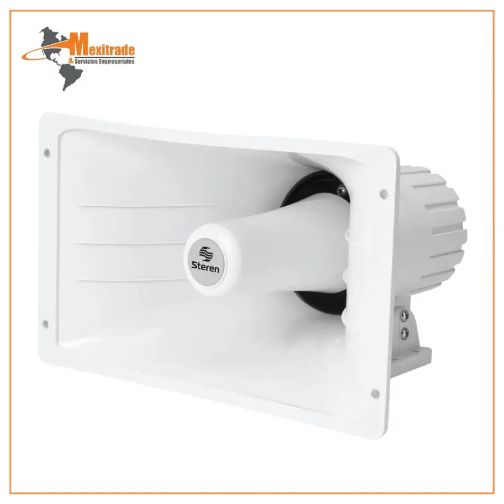 Trompeta rectangular con unidad de 40 W, de plástico 