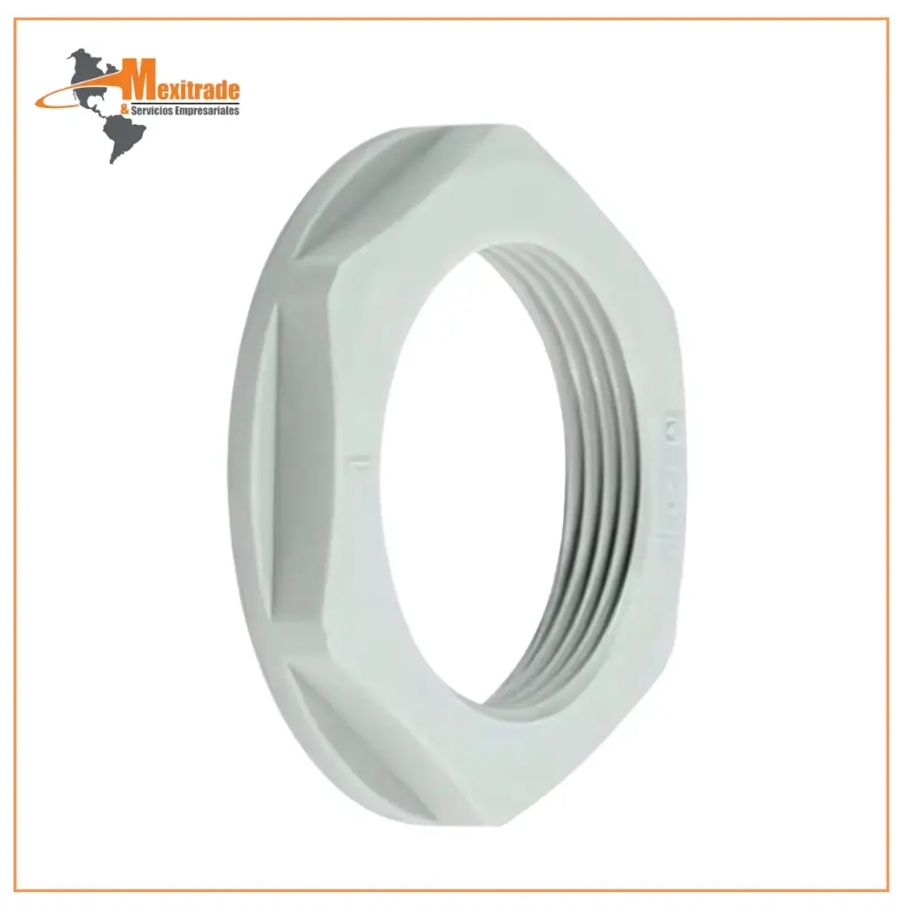 Contratuerca Glándula NPT-1 Plástico gris Prensaestopas 