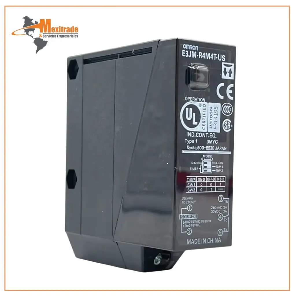 Sensor fotoeléctrico OMRON E3JM-R4M4T-US, retrorreflectivo MSR