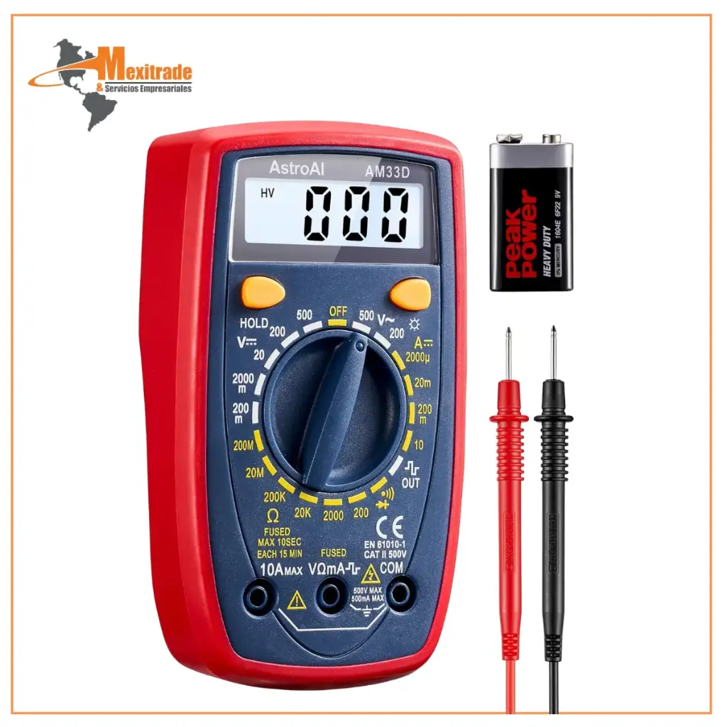 AstroAI Multímetro Digital Profesional, Voltimetro Amperimetro