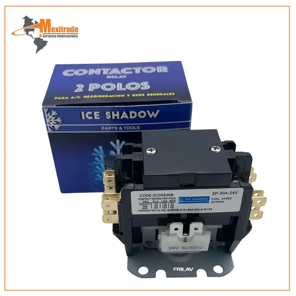 Contactor 2 Polos 24 V 30 A – Refrigeración y Aire Acondicionado