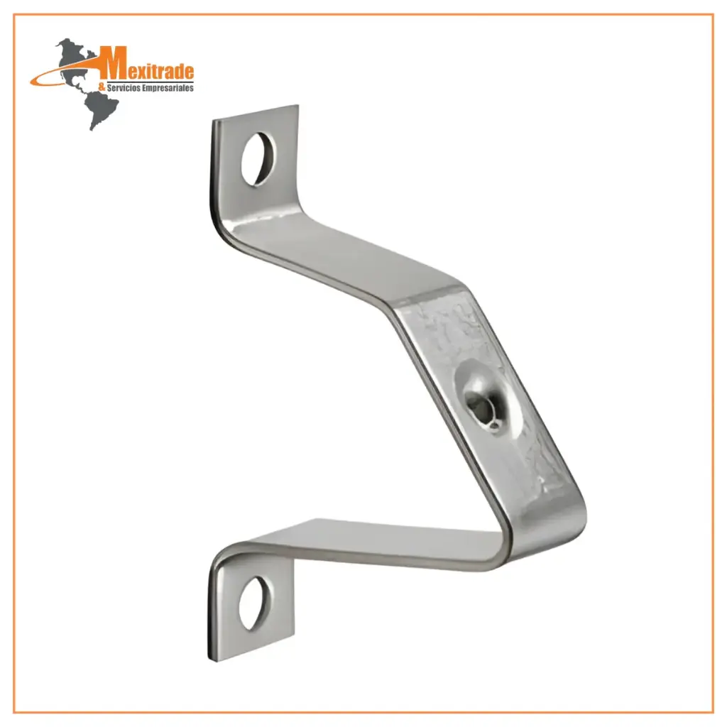 Pie de montaje para carril de montaje, plata, acero, M 5, ancho: 18 mm