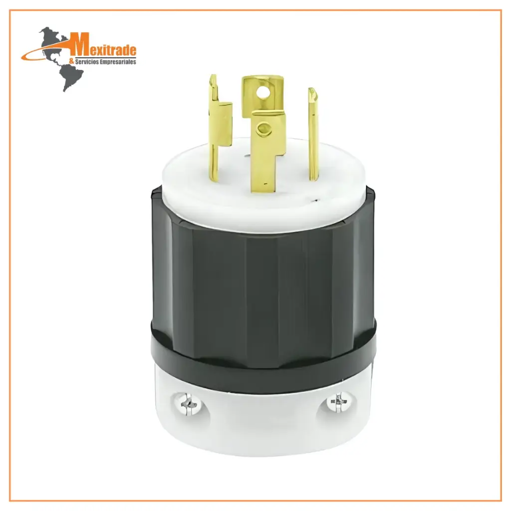 Clavija industrial de media vuelta 