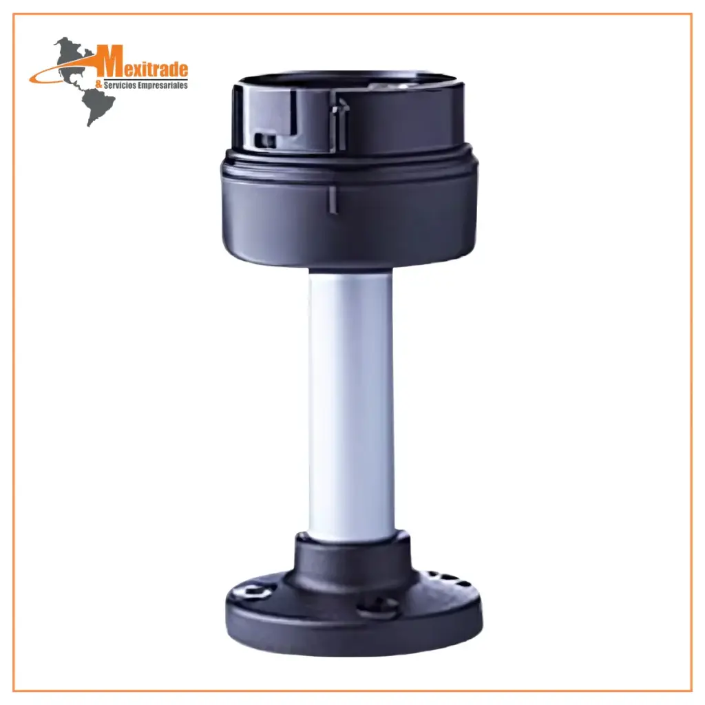 Base de tubo montada en tubo de aluminio con pie de plástico