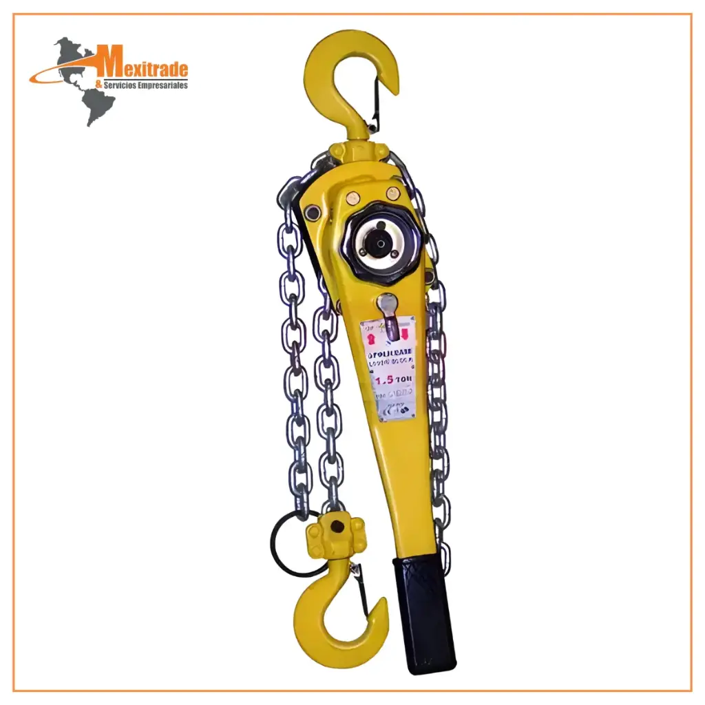 YALE Montacargas de Palanca, Capacidad 3/4 Tons, Izaje 1.5 mts, Suspensión Gancho