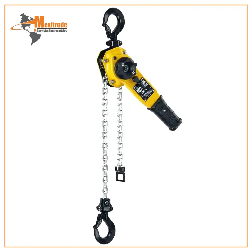 YALE Montacargas de Palanca, Capacidad 1 1/2 Tons, Izaje 1.5 mts, Suspensión Gancho