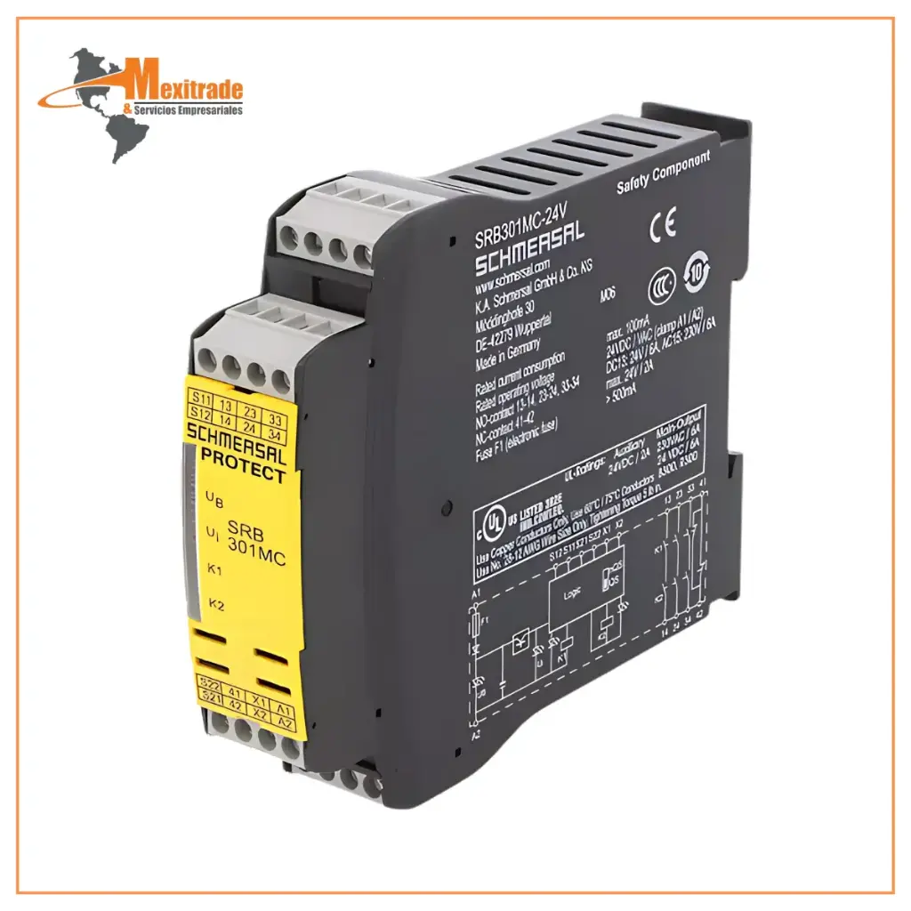 Controlador de seguridad de SCHMERSAL 101190684 SRB301MC-24V