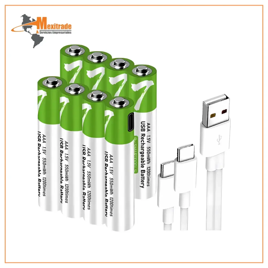 Batería Recargables AAA USB-C 