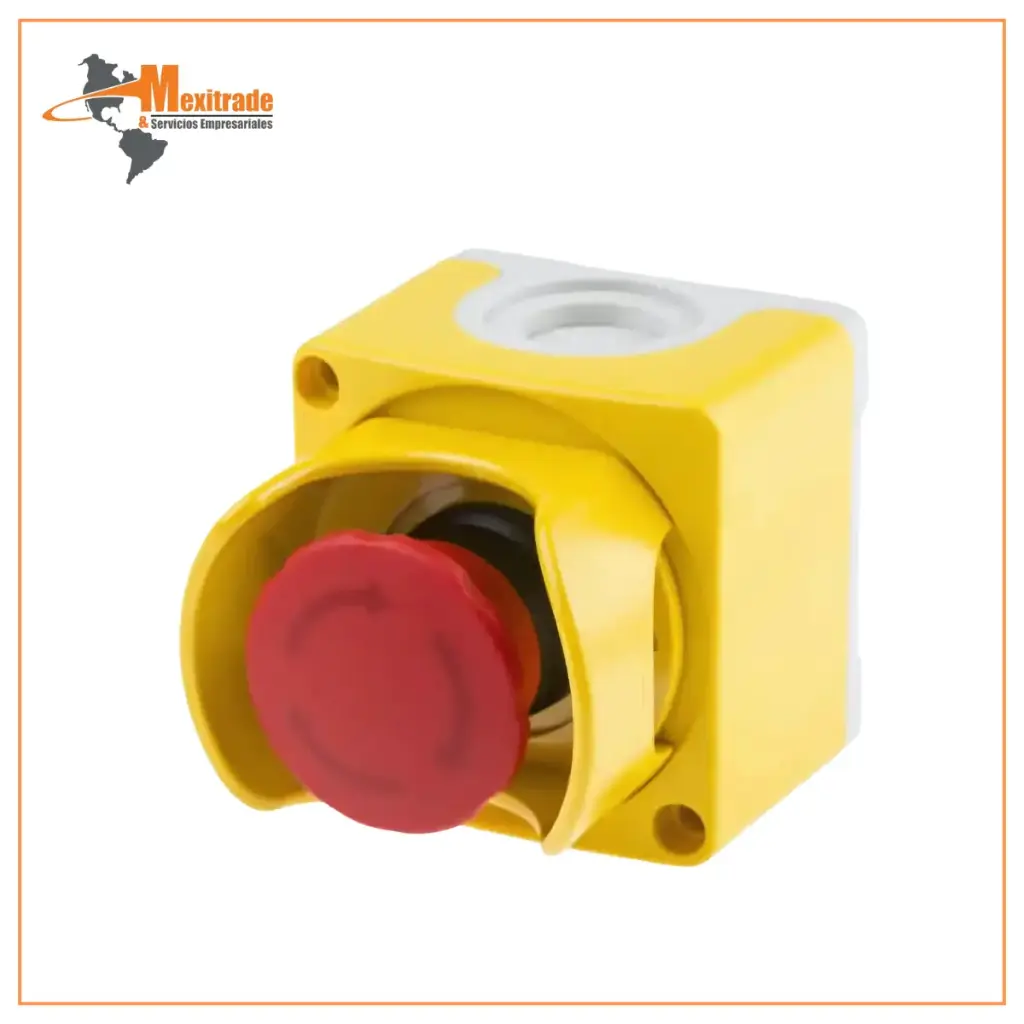 Botonera Amarilla Paro Emergencia c/ guarda