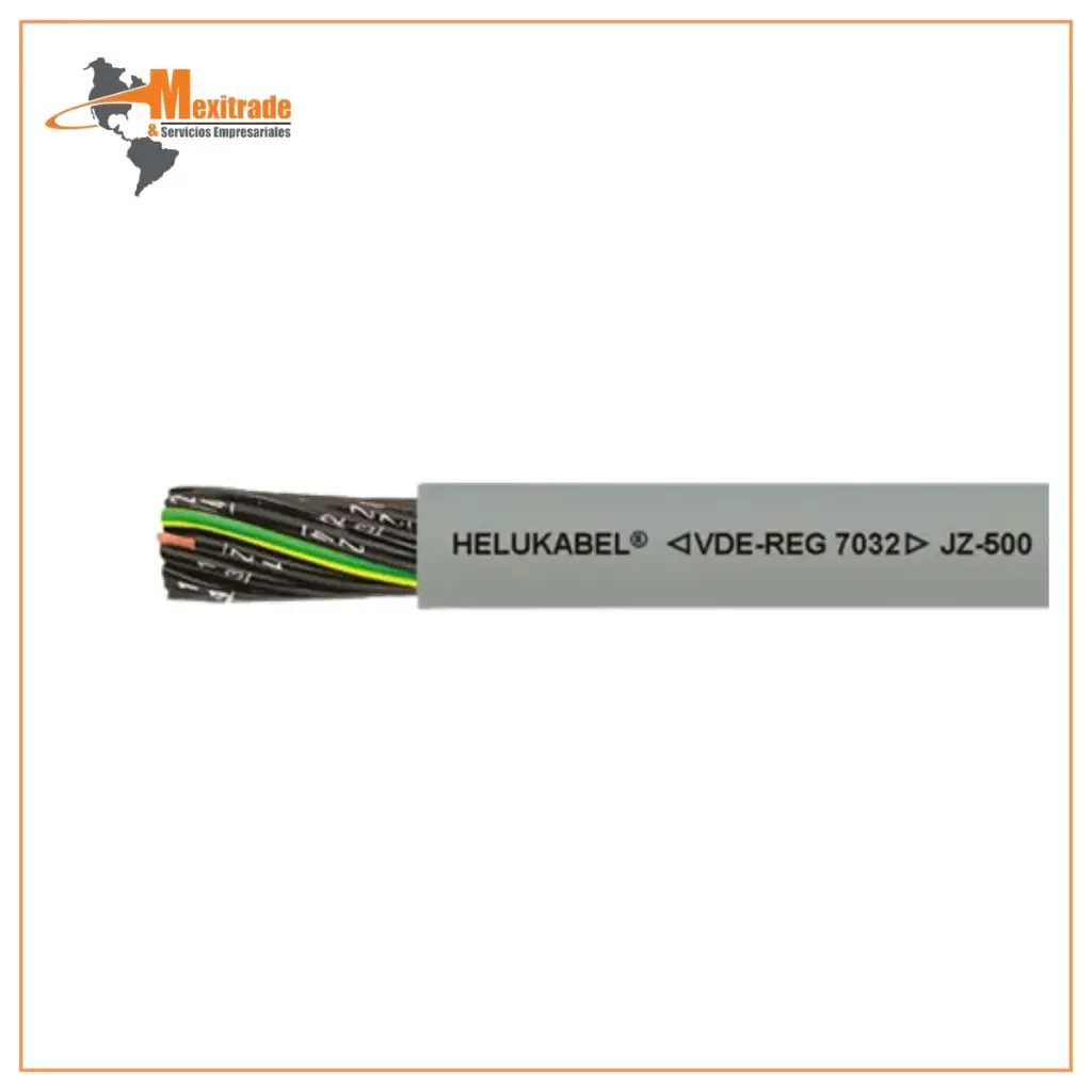 Cable; JZ-500; 4G4mm2; sin blindaje; 300V,500V; Cu; cuerda; gris