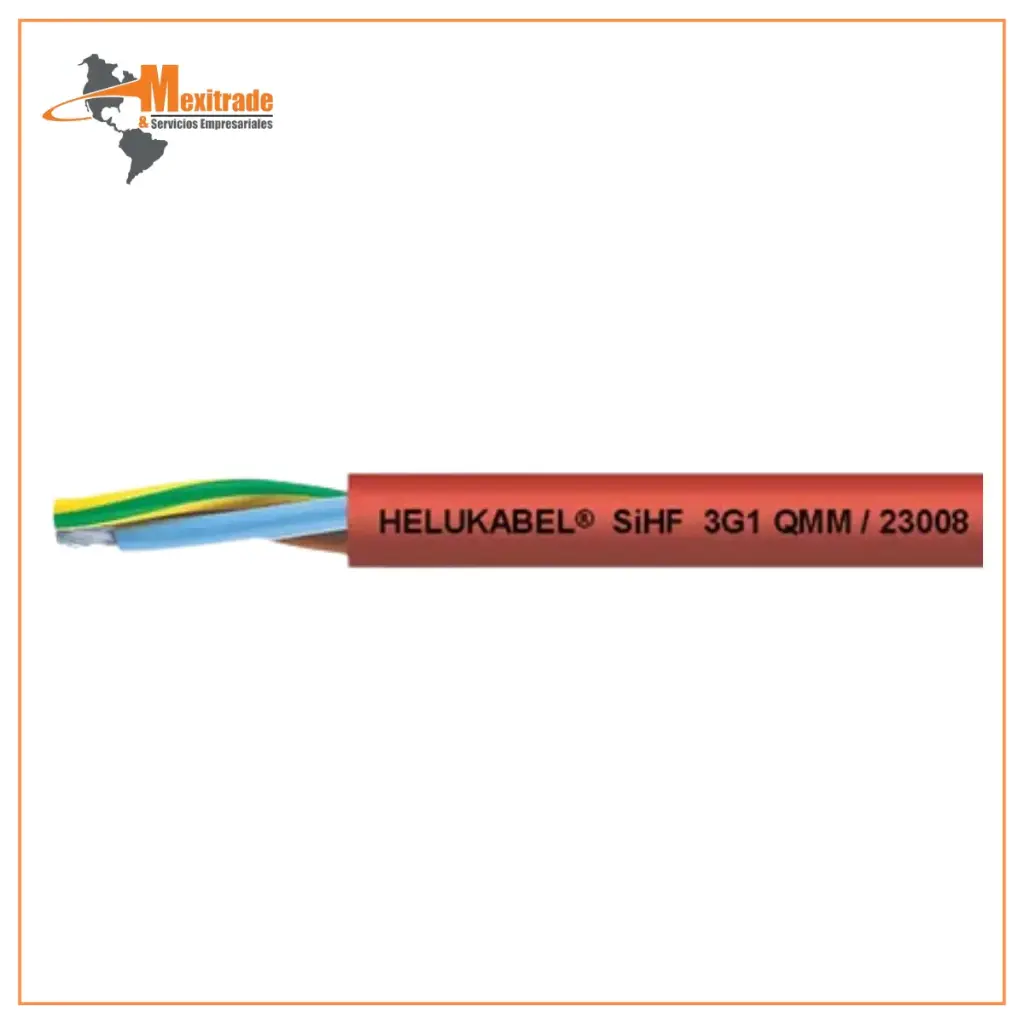 Cable; SiHF; 3G1,5mm2; Cu; cuerda; silicona; marrón-rojo; -60÷180°C