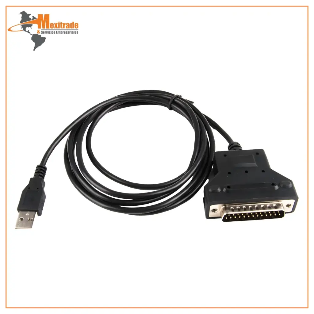 Cable de conexión USB a DB25 de 25 pines RS232