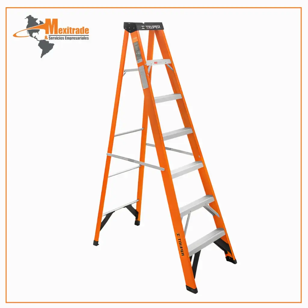 Escalera de tijera tipo LL de 6 peldaños