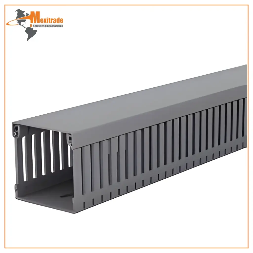 Canaleta Ranurada Gris 40x40 	 ARNOCANALI