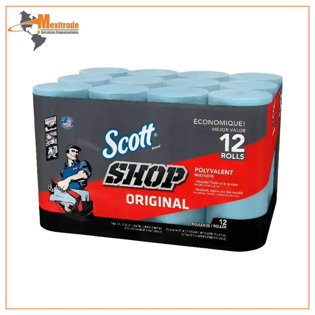Toalla de Uso Rudo Scott Shop - Paquete de 12 Rollos