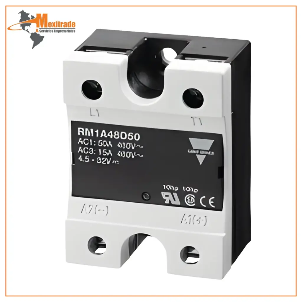 Relé de Estado Sólido Carlo Gavazzi RM1A48D50 1F 50 A 42–530 VAC Control 4–42 VDC