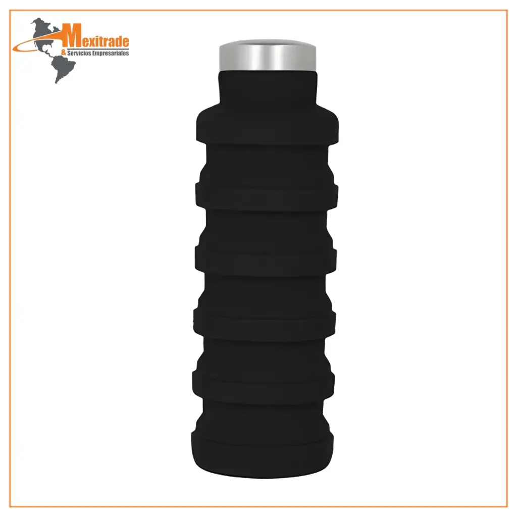 Cilindro de Silicón Plegable Tipo Acordeón con Tapa Metálica y Arnés