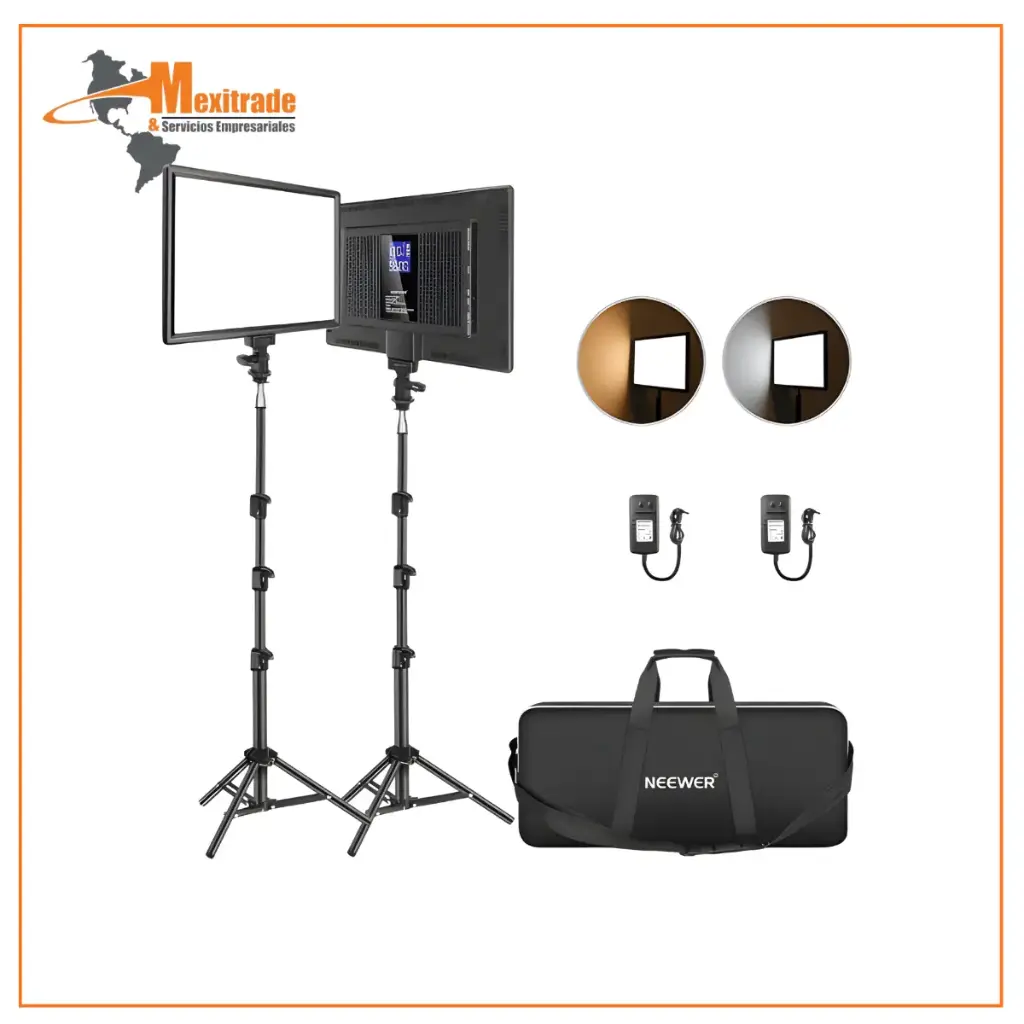 Kit de Iluminación LED NEEWER 13" – Set de 2 Paneles de Luz Suave (Bicolor)