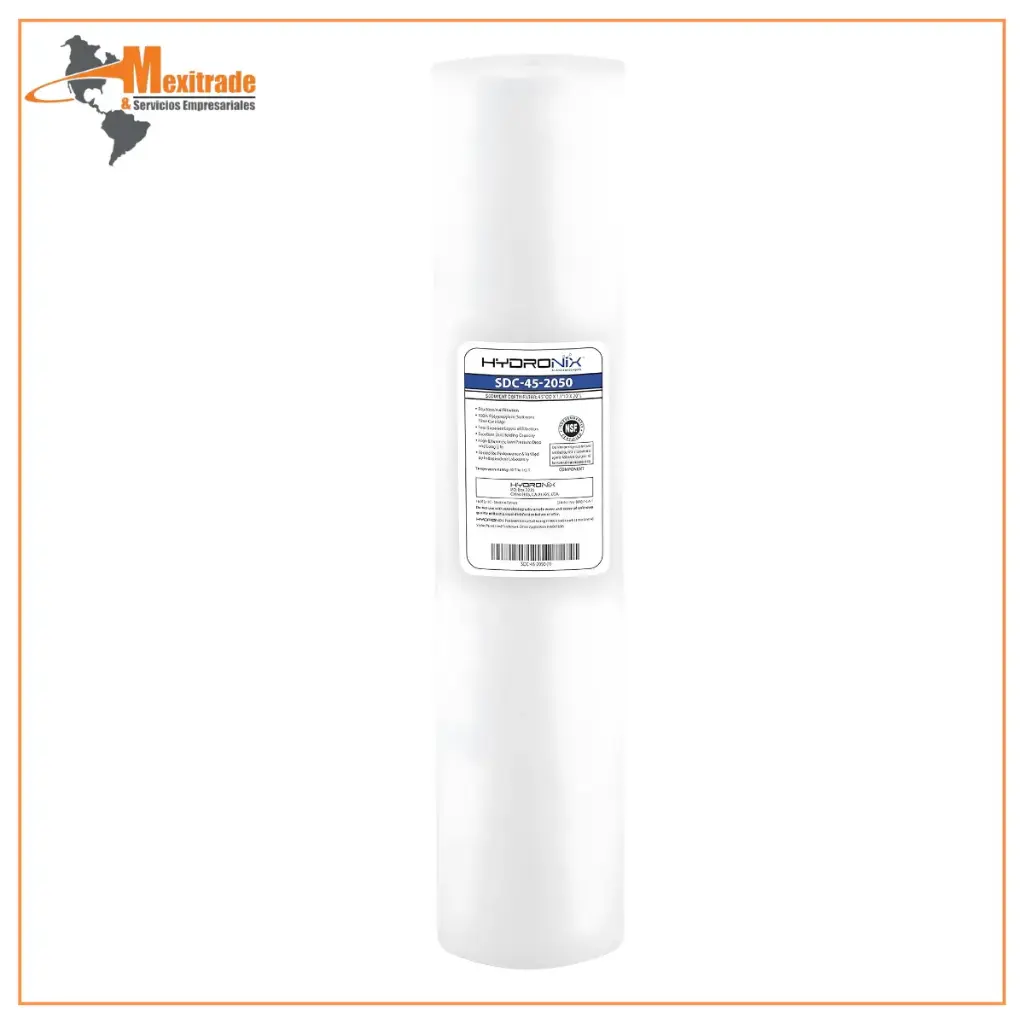 Cartucho de Filtro de Agua Hydronix SDC-45-2050