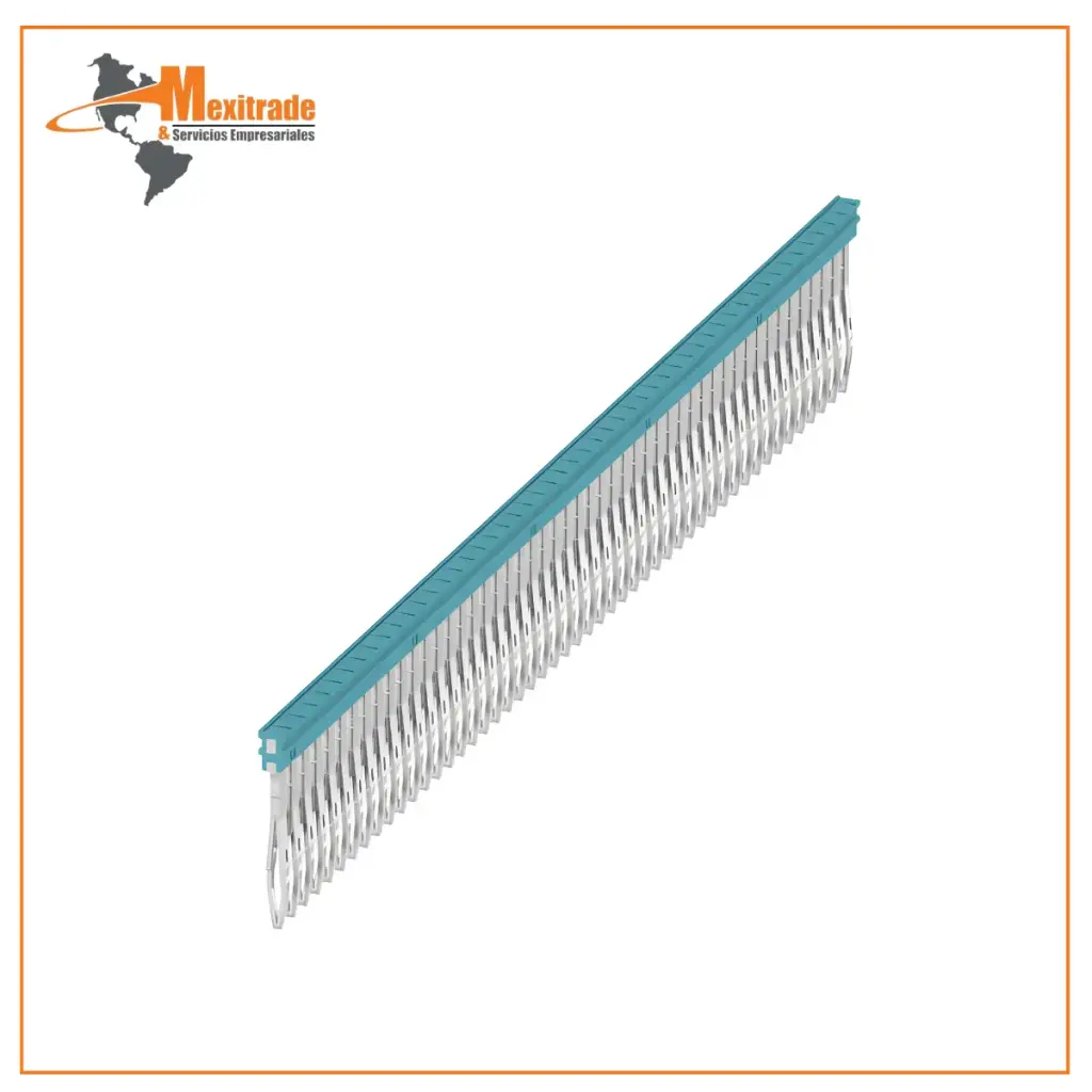 Puente de Conexión Transversal Weidmüller ZQV 1.5N/50 – 50 Polos, Azul