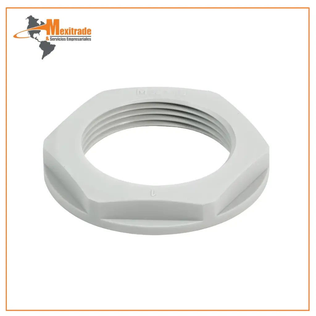 Contratuerca para Glándula M25 – Plástico Gris (Métrica)