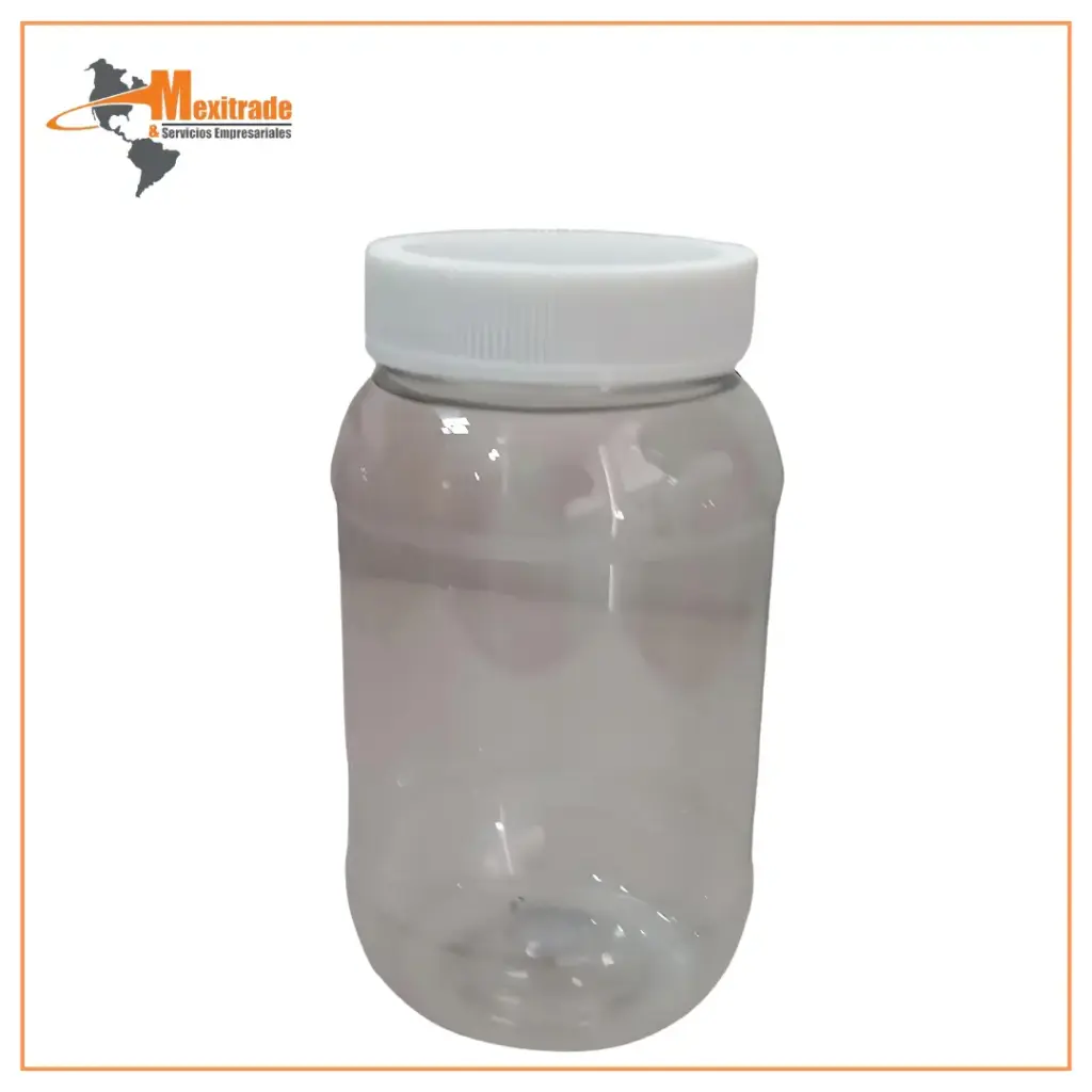 Frasco de Plástico Transparente 500ml con tapa