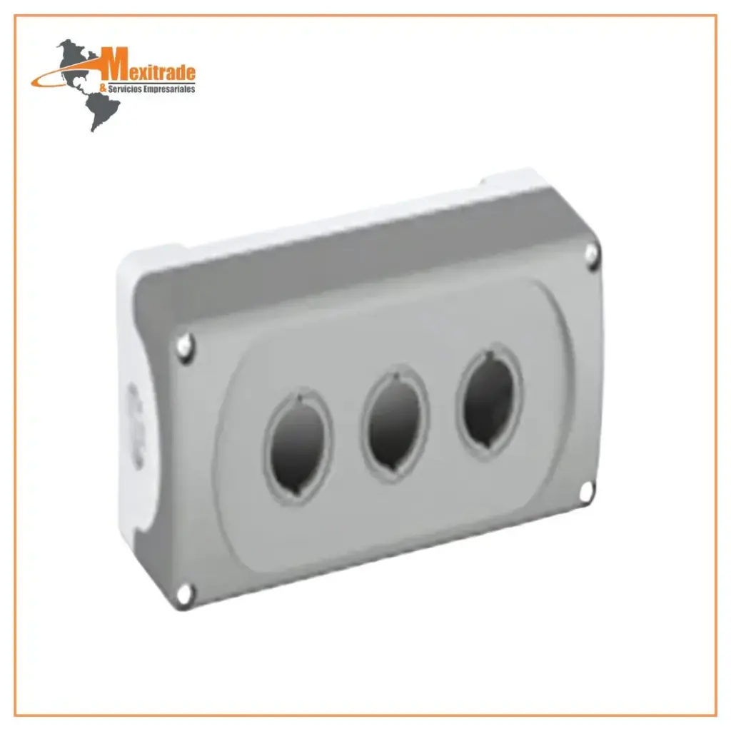 MEP3-0 Botonera Plástica Gris 3 Orificio 