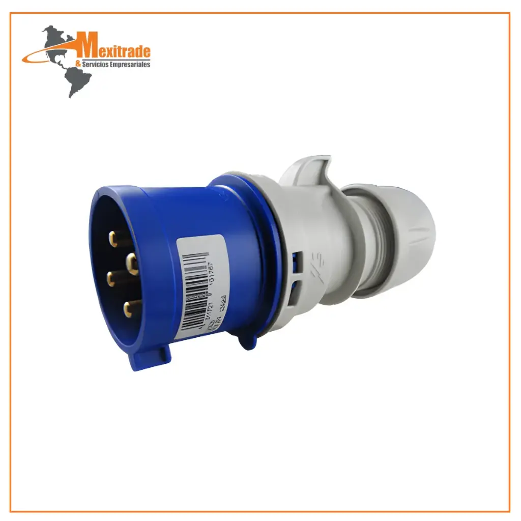 S42S20 Clavija conector glándula 32 Amp. 220- 250V 3P+T,9h