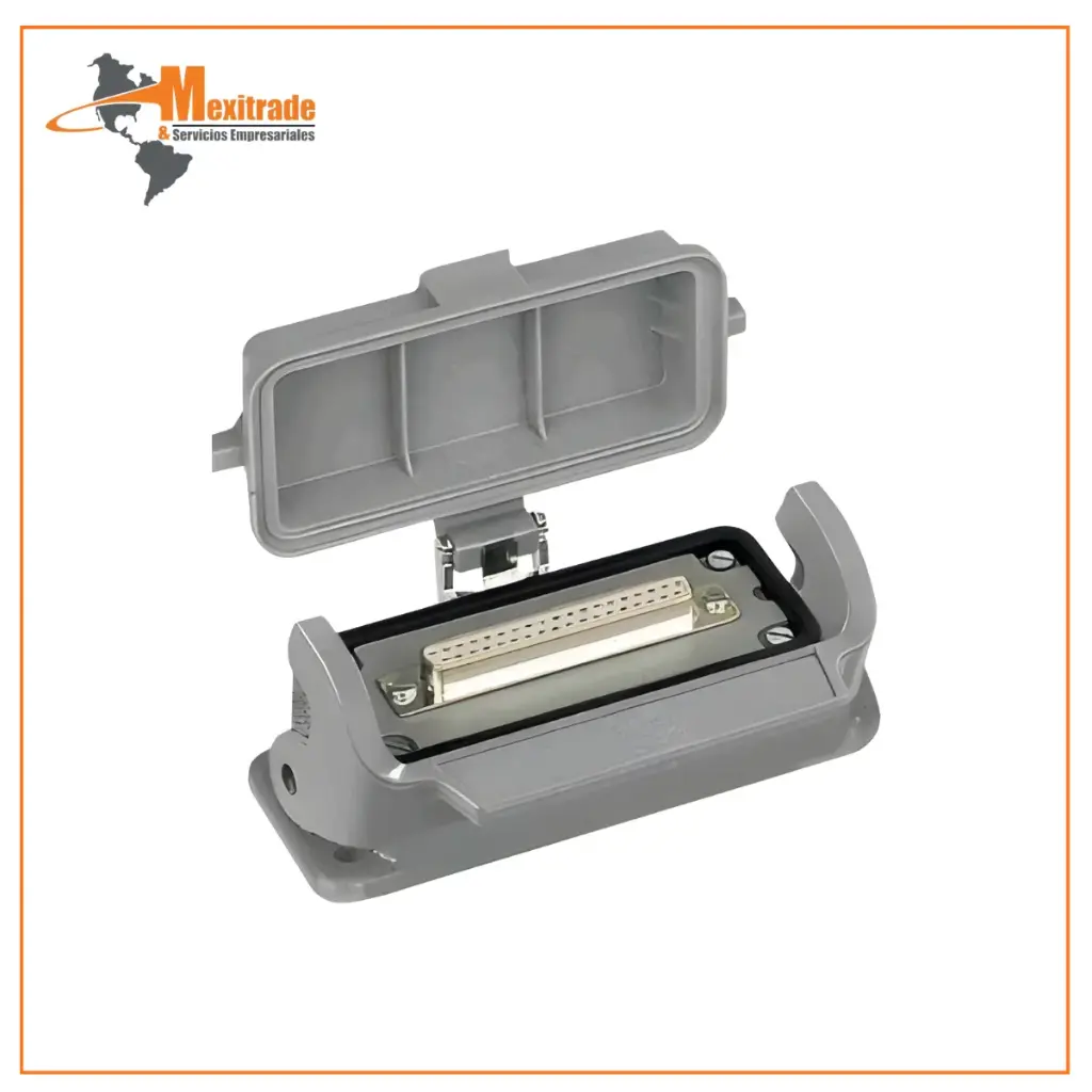 Placa Adaptadora HARTING Han 16B – Para D-Sub 50 (Chica / Perfil Bajo)