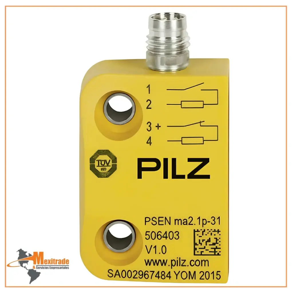 PSEN ma2.1p-31/LED/6mm/1switch – Sensor Magnético de Seguridad con LED
