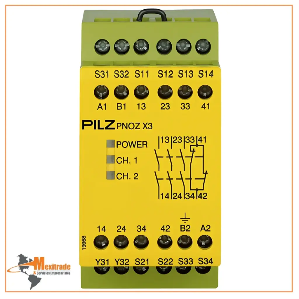 PNOZ X3 230VAC 24VDC 3n/o 1n/c 1so