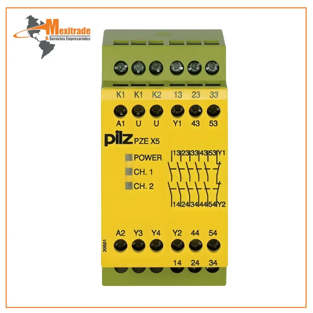 Módulo de Expansión de Contactos Pilz PZE X5 – 24 VDC (5 NA)
