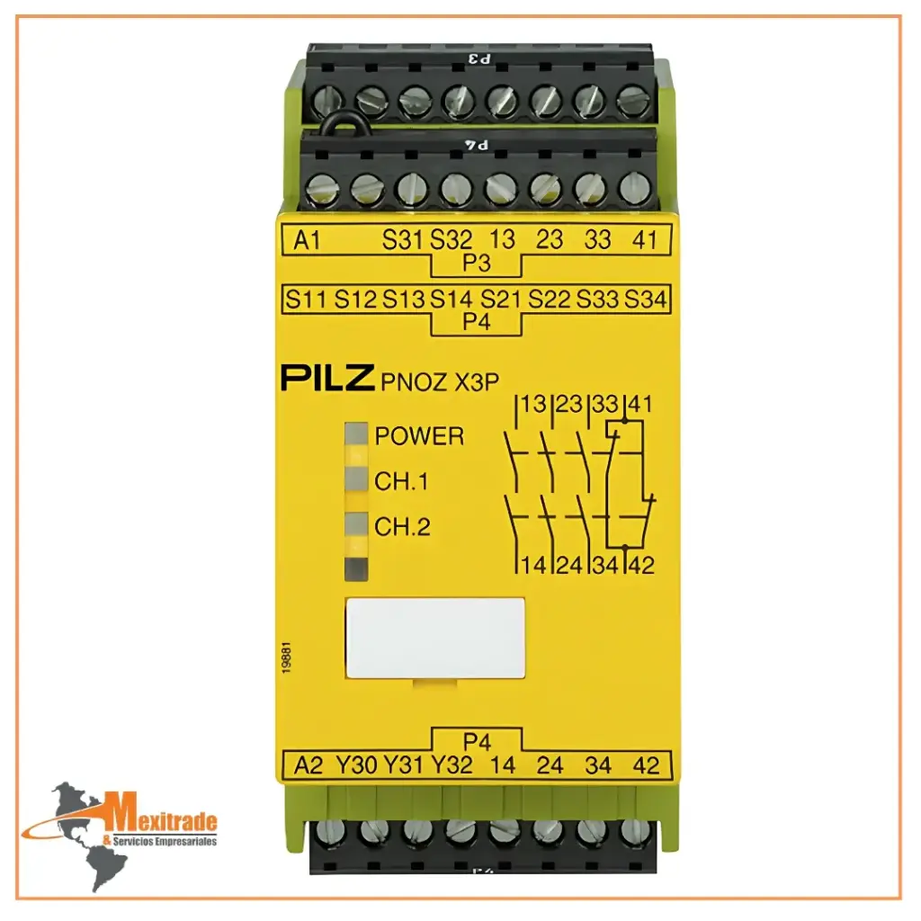 PNOZ X3P 24VDC 24VAC 3n/o 1n/c 1so